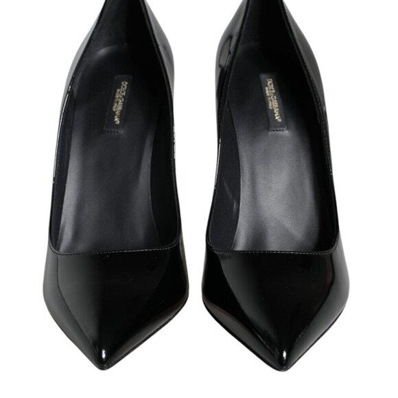 Dolce & Gabbana Dolce & Gabbana Black Patent Leather Bellucci Pumps Heels Shoes